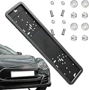 Euro License Plate Holder | Stainless Steel Number Plate Frame | Car License Plate Holder for Euro Plates, Auto Accessories
