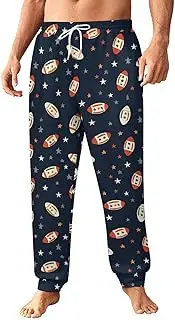 [Generic] Men's Sweatpants, Rugby and Starry Design-77, Polyester Joggers, Sweatpants Jogging Pants for Workout Running
