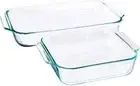 Pyrex Basics Clear Glass Baking Dishes - 2 Piece Value-Plus Pack - 1 Each: 3 ...