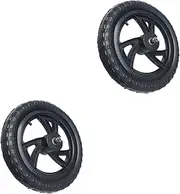 Kdjuope 1 Pair Balance Bike Replacement Wheel Lightweight Black Non-Inflatable Training Bicycle Maintenance Nylon, Triangular Wheel Hub