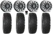 Raceline Squad 15" Wheels Bk +38mm 32" RC500S Sticky Tires Commander Maverick