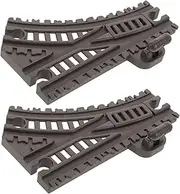 2pcs Replacement Train Track Set for Boys and Girls Plastic Train Tracks Accessory Elastic Turning Rails Expansion Kit