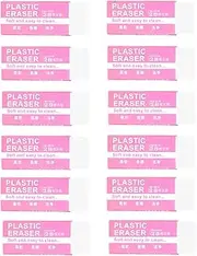DzdzCrafts 12pcs White Erasers Rubber for Pencils, Pencil Erasers for Artists Kids Girls Drawing School Office