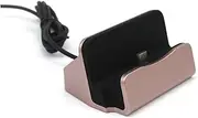 CTIRCHIU USB Micro Docking Station Charger Fast Charge Cradle Dock for Edge Note Portable Rose Gold Desktop Charger Stand