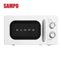 在飛比找momo購物網優惠-【SAMPO 聲寶】20L轉盤機械式微波爐 -(RE-J02