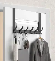 Over The Door Hooks Hanger with 11 inches Extended Brackets for Easy Access b...