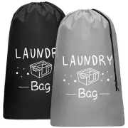 2 Pack Extra Large Travel Laundry Bag Rip-Stop Dirty Clothes Shoulder Bag wit...