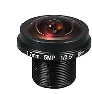 HD Fisheye CCTV Lens 5MP 1.7MM M12*0.5 Interface 1/2.5 F2.0 180 Degree Suitable for IP Security CCTV Camera(5MP 1.7MM IR Filter)
