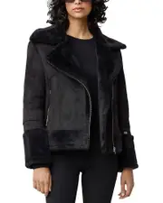 Soia & Kyo Phoebe Faux Shearling Biker Jacket