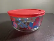 Marvel Spider Man Glass Pyrex Round Cereal Bowl 4 Cup Storage Container Red Lid
