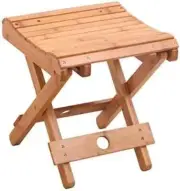 Jaycomey Bamboo Folding Stool for Shaving Shower Foot Rest, Foot Stools for S...
