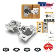 Satin Nickel Soft Close Cabinet Hinges - 20 Pack with Adjustable Closing Speed