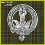 Mac Donnell Antrim Scottish Clan Badge, Pewter