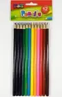 Pack of 12 Colour / Coloured Pencils Round Grip Art Colouring Drawing Kids