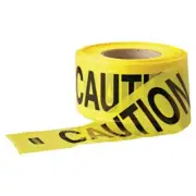 Economy Barrier Tape, 3 In X 1,000 Ft, Yellow, Caution