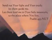 5 Christian Postcards, Bible Scripture Verse Psalm 43:3, Church Invitation Cards