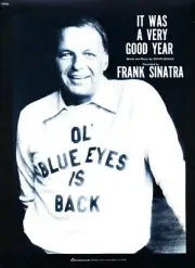 FRANK SINATRA IT WAS A VERY GOOD YEAR SHEET MUSIC PIANO/VOCAL/GUITAR/CHORDS 1965