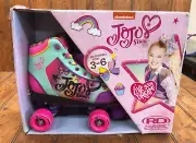 New Jojo Siwa Adjustable Kids Rainbow colored Roller Derby skates size 3-6, New