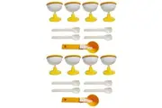 18pc Plastic Cup Spoons Scoop for Ice Cream Fruit Salad Dessert Tableware Set