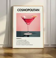 [Namly Design] Cosmopolitan Recipe Poster