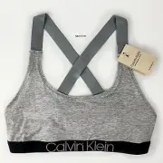 CALVIN KLEIN Reconsidered Comfort Unlined Bralette Crossback Bra $32 [M]
