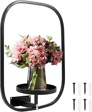 Window Plant Shelves, Picture Frame Wall Plant Holder, Floating Wall Shelves Set Easy to Install Sturdy Window Herb Shelf Rack Kit Versatile Space Saving Metal Frame Planting Decor for Your Home