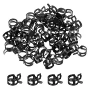 50 Pcs Fuel Line Clamps Spring Band Hose Clamps 14mm , Black
