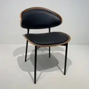 Dining Chair With Walnut Bentwood Back/Steel Legs DM4505