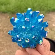 155G New Find Blue Phantom Quartz Crystal Cluster MineralSpecimenHealing