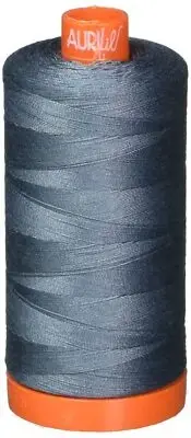 1422yd-Dark Mako Cotton Thread Solid 50wt 1422yds Dark Grey