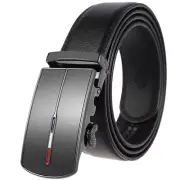 Classic Men's Real Leather Belt Automatic Buckle Belt Ratchet Strap Suit Belts