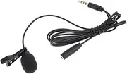 ibasenice Professional Lapel Microphone Clip Wired Mic for Phone Gaming Recording Interview Live Streaming Long Wire Compact Design