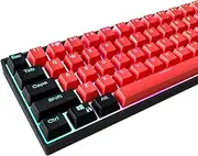 Kraken Keycaps - RGB Shrine Through Backlit Keycap Set - Doubleshot PBT Keycaps for All Mechanical Keyboards - Full 104 Key Set - Fits 60%, TKL & Full Size Keyboards (BRED)