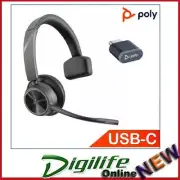 HP Poly Voyager 4310 UC Mono Bluetooth Headset, BT700 USB-C Dongle