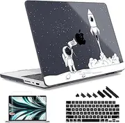 May Chen Case for M4 MacBook Pro 14 inch Case A3112 A3401 Max A3185, M3 A2918 A2992, M2 A2779 M1 A2442, 2024 2023 2022 2021 Release, Plastic Hard Shell Case with Keyboard Coer, Astronaut Go
