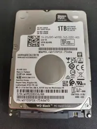 在飛比找Yahoo!奇摩拍賣優惠-【WD】WD10SPSX 黑標 2.5吋硬碟 1TB(拆封新