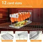 Chicken Leg Rack for Grill 12 Slots Stainless Steel Chicken Wing Rack with KoVqh
