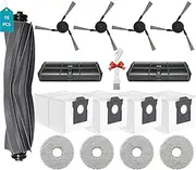 X40 Ultra Replacement Parts Kit Compatible with Dreame X40 Ultra/L40 Ultra/Mova P50 Pro Ultra Robotic Vacuum Accessories,1 Roller Brush,6 Side Brushes,4 Filter,4 Mop Pads,4 Dust Bags,1 Cleaning Brush