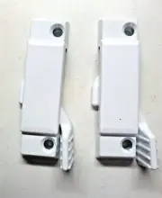 2 Sliding Window White Zinc Sweep Latch Sash Locks 1/8" Lip 2-1/4 Centers 5/8 SB