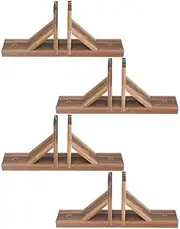 GANAZONO Solid Wood Fence Stakes 4pcs Garden Netting Border Support Long-Lasting for Outdoor Use