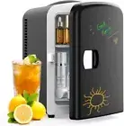 Portable Mini Fridge 4 Liter 6 Can Skincare Fridge AC 120V DC 12V Small Refri...