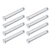 Clevis Pins (10mmx75mm) 8Pcs, Single Hole Flat Head Carbon Steel Fastener Pin
