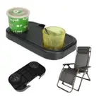 Zero Gravity Recliner Sun Lounger Chair Tray Side Clip Table Cup Holder Outdoor