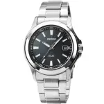 【SEIKO 精工】精工太陽能石英鋼帶男錶-黑(SBPN067)