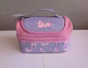 Smiggle Lunchbox Girls Pink Purple Unicorn Double Decker Insulated Lunchbox