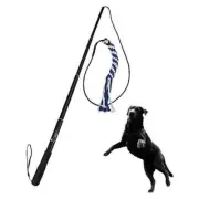 Dog Extendable Teaser Wand Pet Teasing Flirt Pole Interactive Toy with 1