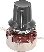 Aexit 3K3 (Control electrical) ohm 2W 5.9mm Shaft Rotary Taper Carbon Potentiometer WTH118 (45ry315qf277) w Knob