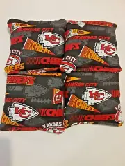 4 Cornhole Bag Set Corn Hole K. C. Kansas City Chiefs BLK