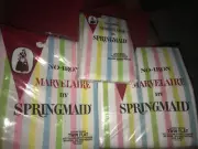 Springmaid Vintage Marvelaire Twin Flat X 2- Pillow Cases-pastel striped