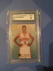 Allen Iverson rc card skybox premium #85 graded 9 mnt hot hof